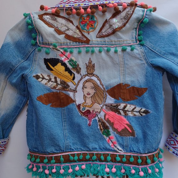 SOLD! - Antica Sartoria by Giacomo Cinque of Positano Italy, Jean Jacket, Size 6 - Picture 9 of 12